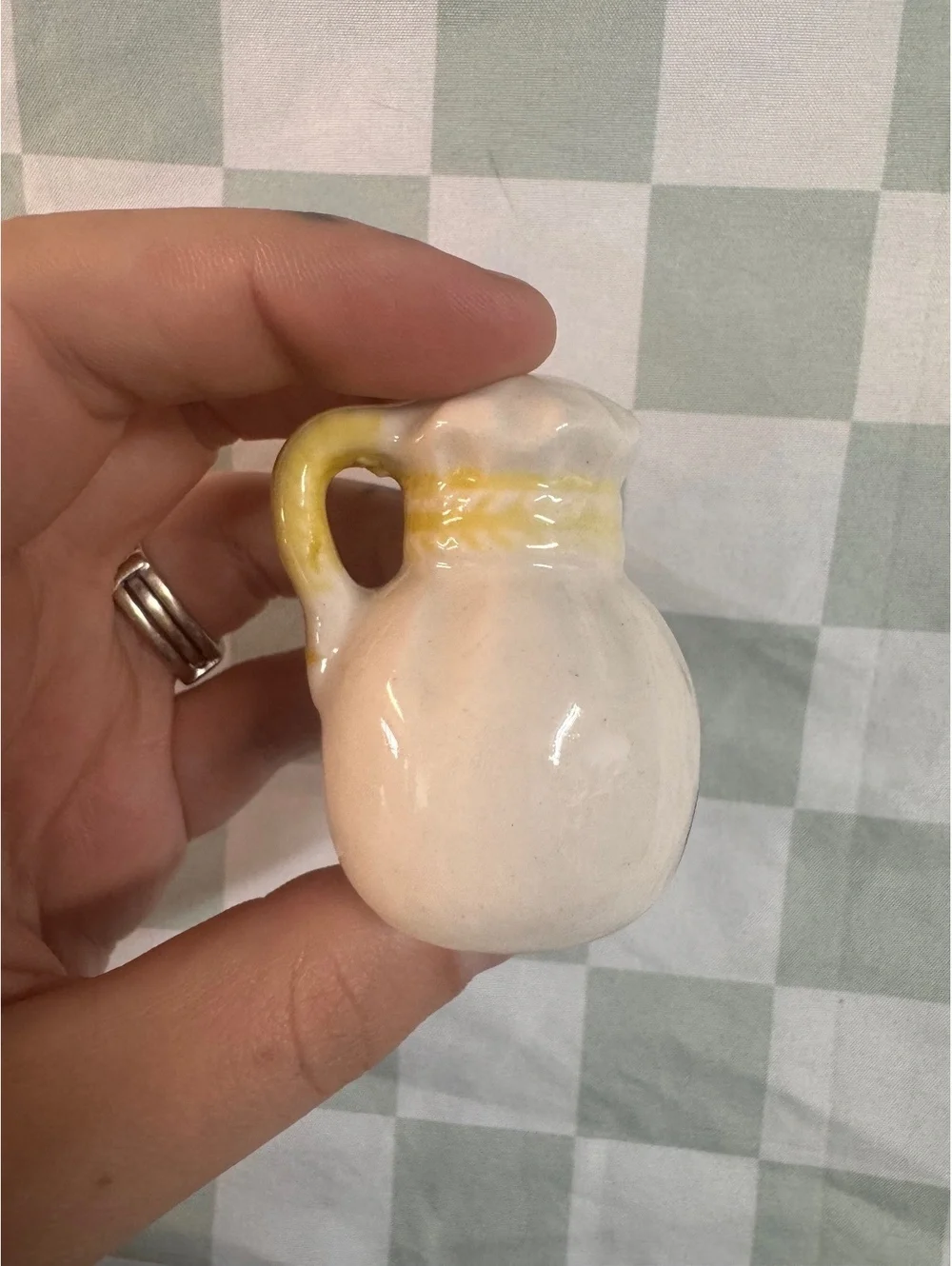 Vintage Ceramic Salt and Pepper Shakers with Hand-Painted Design